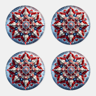 Ceramic coasters with Norwegian Colors
