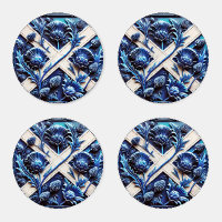 Ceramic coasters with Scottish Thistles