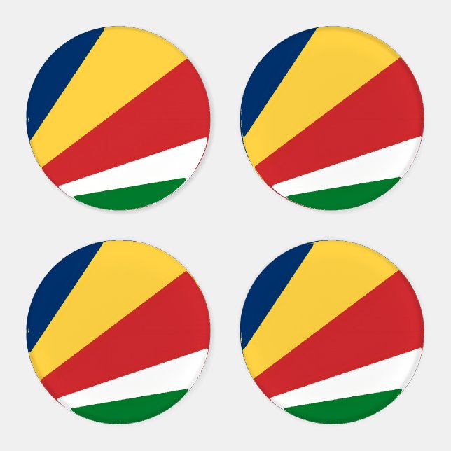 Ceramic coasters with Seychelles Colors (Set)