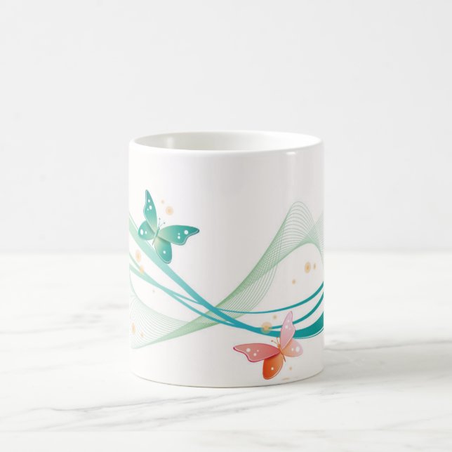Ceramic Coffee Mug-Butterflies Mug (Center)