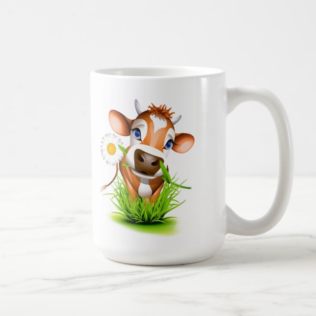 Ceramic Coffee Mug-Cow Coffee Mug (Right)