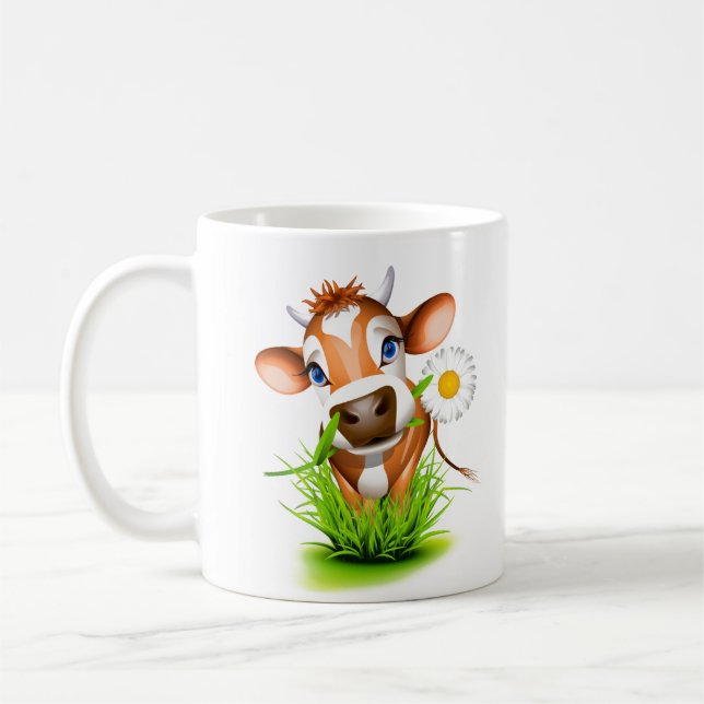 Ceramic Coffee Mug-Cow Coffee Mug (Left)
