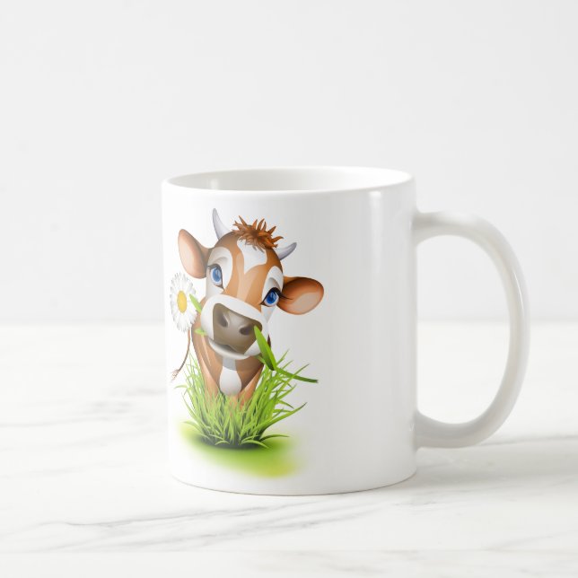 Ceramic Coffee Mug-Cow Coffee Mug (Right)