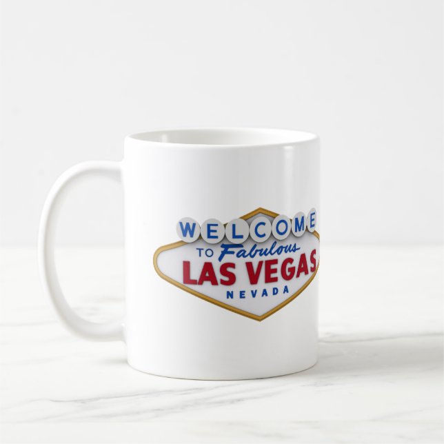 Ceramic coffee mug for Las Vegas coffee lovers (Left)