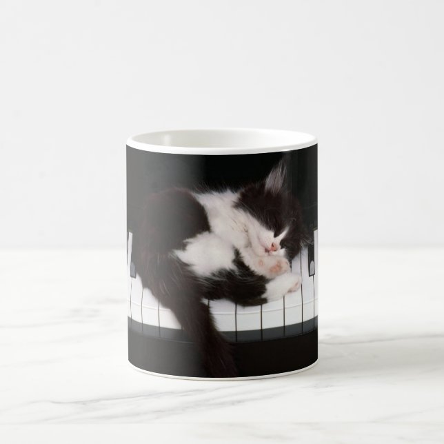 Ceramic Coffee Mug-Piano Kitten Mug (Center)