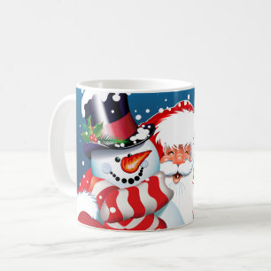 Ceramic Coffee Mug-Santa & Frosty Mug