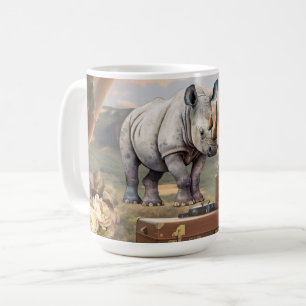 Ceramic Coffee Mug Vintage Safari