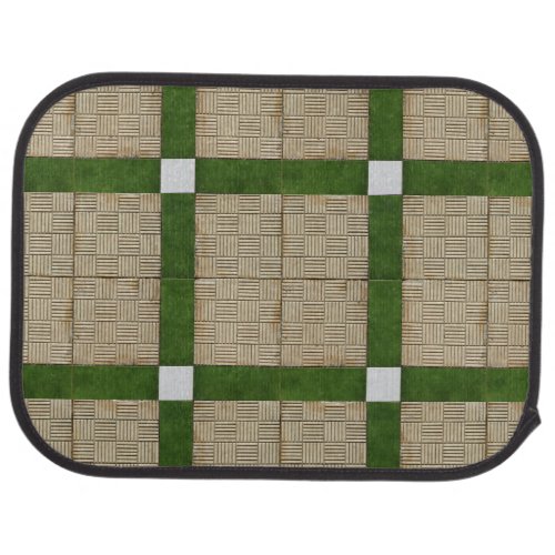 Ceramic Concrete Mediterranean Bricks Green Grey Car Floor Mat