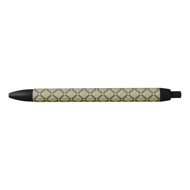 Ceramic Concrete Tiles Diagonal Green Grey Pen (Front)
