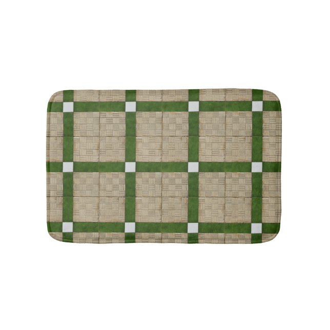 Ceramic Concrete Tiles Mediterranean Pattern Bathroom Mat (Front)