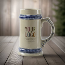 Ceramic Custom Beer Stein with Logo No Minimum