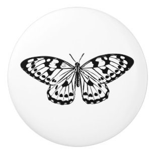 Ceramic Draw & Cupboard Door Knobs - Butterfly
