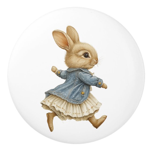 Ceramic Drawer Pull - Running Free no Background B (Front)