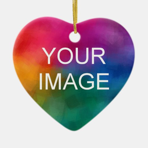 Ceramic Heart Ornament Template Add Image Logo