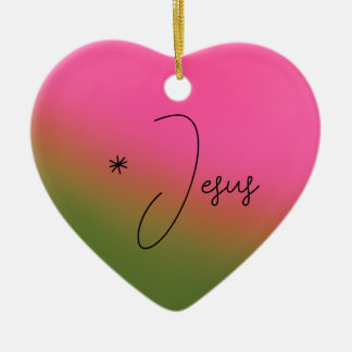 Ceramic heart tree jewelry Christmas ornament Jesu