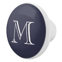 Ceramic Initialed Drawer Pull