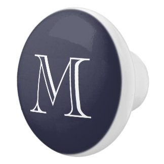 Ceramic Initialed Drawer Pull