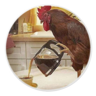 Ceramic Knob*** Cock-A-Doodle Coffee Knob