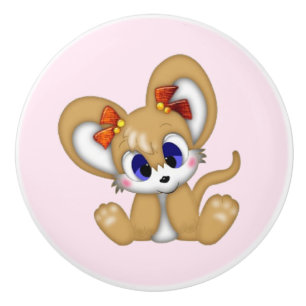 Ceramic Knob/Cute Mouse Knob