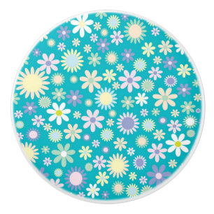 Ceramic Knob/Daisies Knob