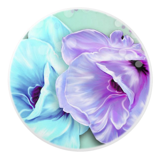 Ceramic Knob/Flowers Ceramic Knob (Front)