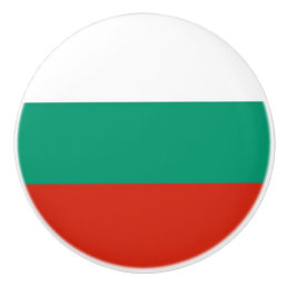 Ceramic knob pull with flag of Bulgaria