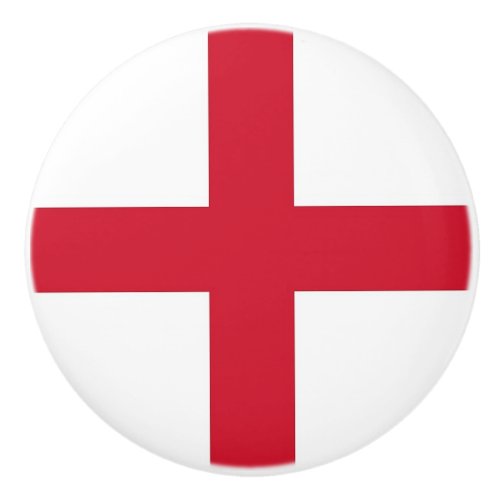 Ceramic knob pull with flag of England UK