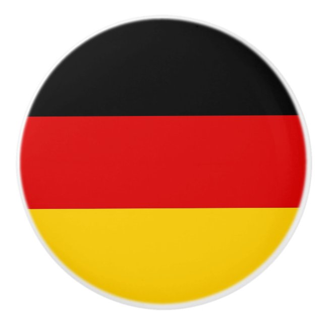 Ceramic knob pull with flag of Germany (Front)