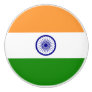 Ceramic knob pull with flag of India