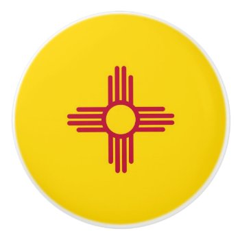 Ceramic Knob Pull With Flag Of New Mexico  Usa by AllFlags at Zazzle