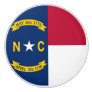 Ceramic knob pull with flag of North Carolina
