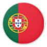 Ceramic knob pull with flag of Portugal