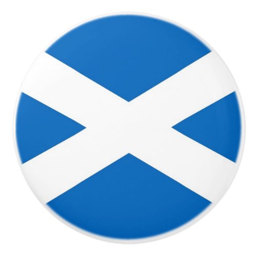 Ceramic knob pull with flag of Scotland UK