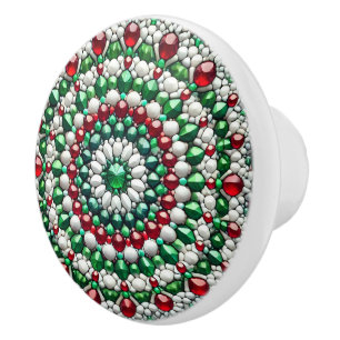 Ceramic knob pull with Italian Colors