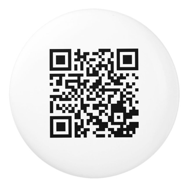 Ceramic Knob with Unique QR Code Design (Front)