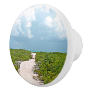 CERAMIC KNOBS/CUSTOM/SANDY PATH TO BEACH/FLUFFY CL KNOB