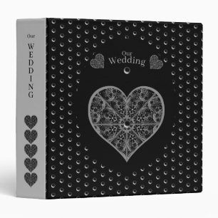 Ceramic Lace Black 3 Ring Binder