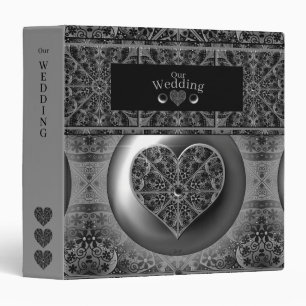 Ceramic Lace Black 3 Ring Binder