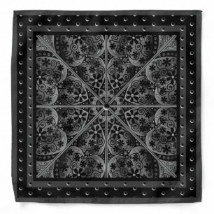 Ceramic Lace Black Bandana