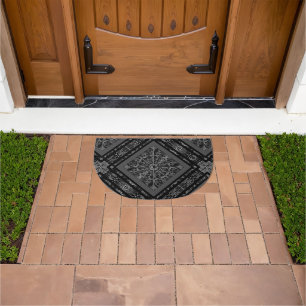 Ceramic Lace Black Doormat