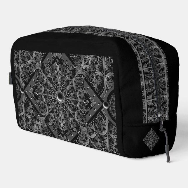 Ceramic lace Black Dopp Kit (Right Corner)