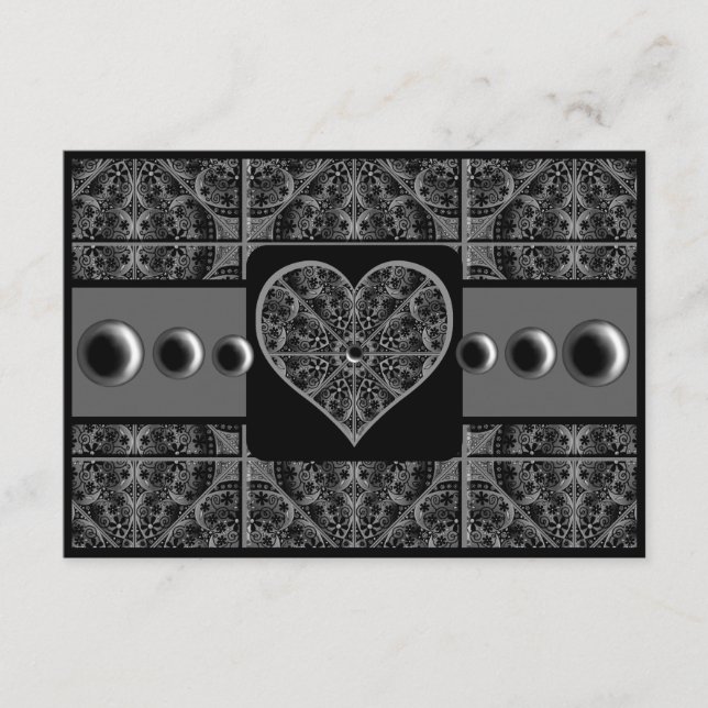 Ceramic Lace Black Enclosure Card (Front)