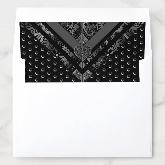 Ceramic Lace Black Envelope Liner (In Envelope)