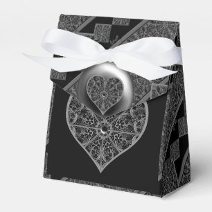 Ceramic Lace Black Favor Boxes