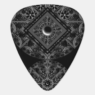 Ceramic Lace Black Guitar Pick