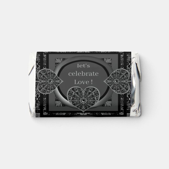 Ceramic Lace Black Hershey's Miniatures (Front)