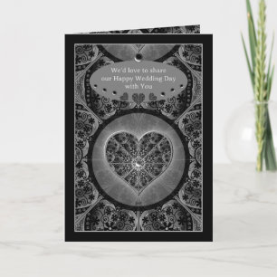 Ceramic Lace Black Invitation