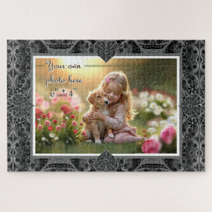 Ceramic lace Black Jigsaw Puzzle