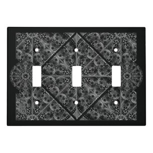 Ceramic Lace Black Light Switch Cover