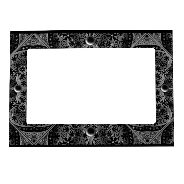Ceramic Lace Black Magnetic Frame (Front)